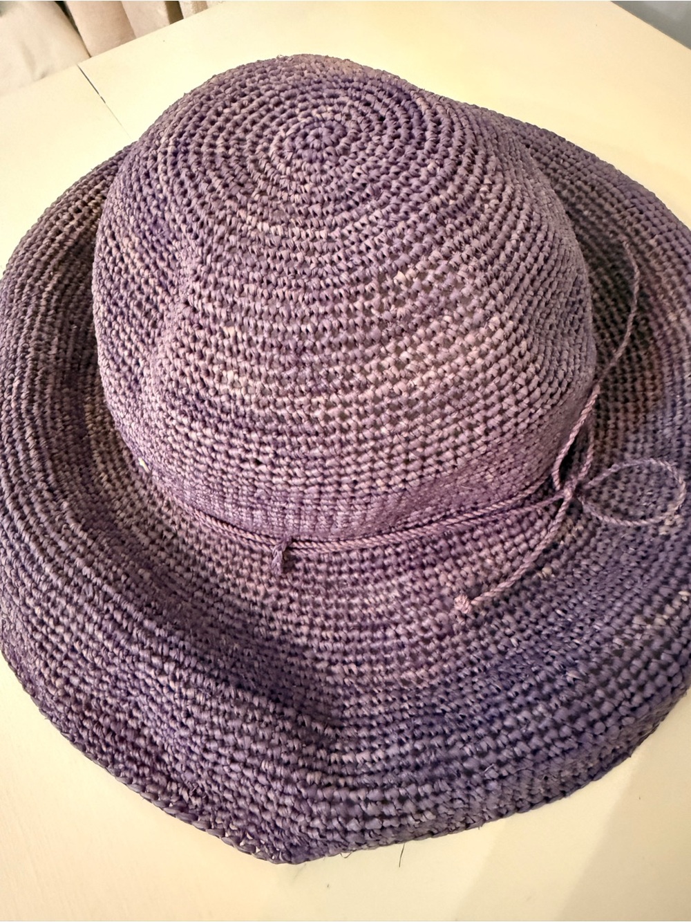 Helen Kaminski Purple 100% raffia packable Wide-Brim Sun Hat